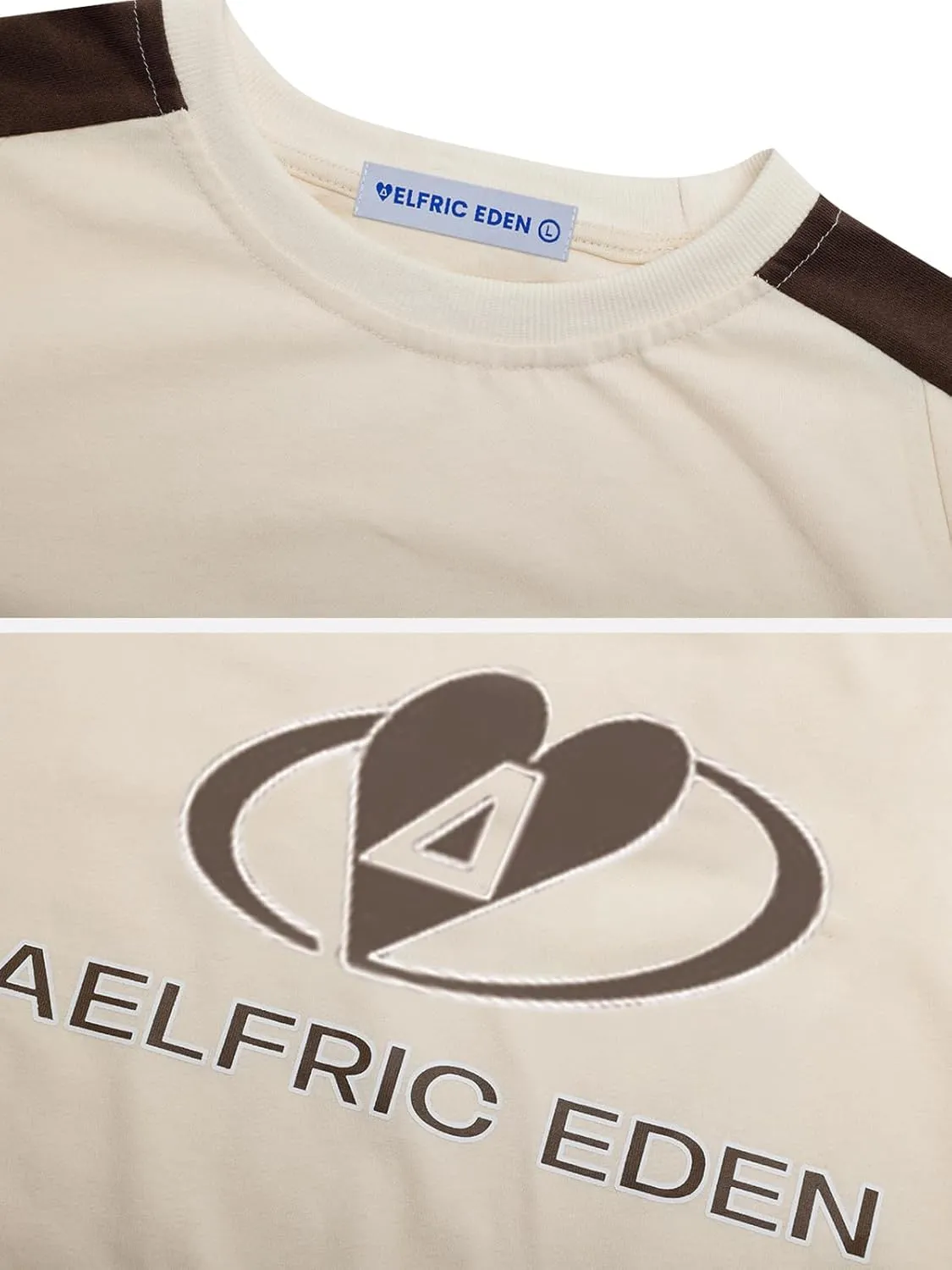 Aelfric Eden Oversized Graphic Tees Men Contrast Color Speedway Racing Tee Unisex Streetwear Tshirt Patchwork Polo Tee