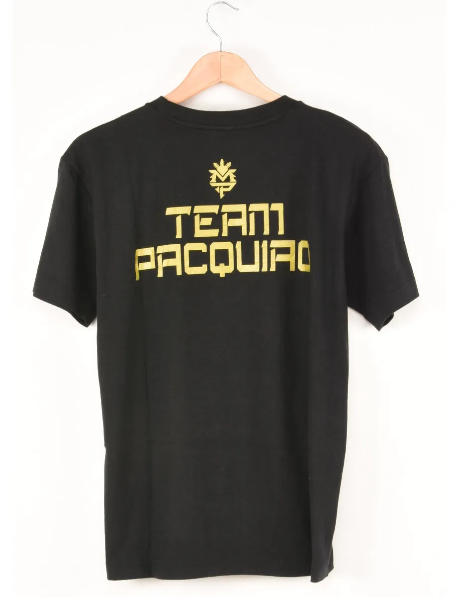 Black Team Pacquiao Printed T-shirt - L
