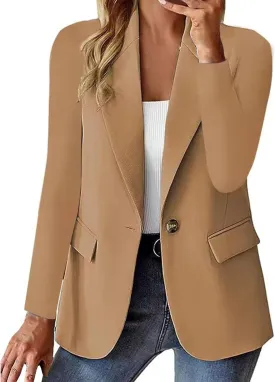 Blazers for Women 2025 Summer Lightweight Business Casual Open Front Long Sleeve Suit Jackets Slim Fit Jackets