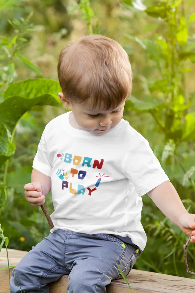 Born To Play Holi T-Shirt For Boy