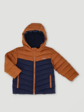 Boys Chevron Colourblock Puffer