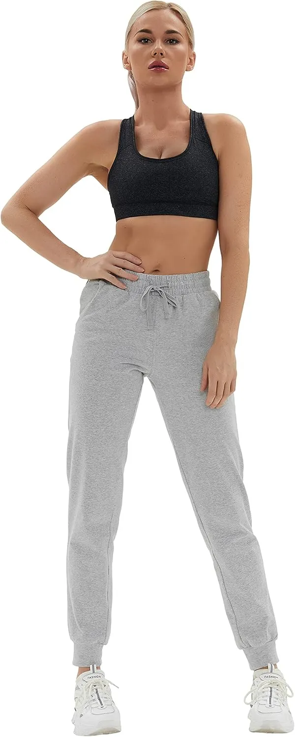 BUBBLELIME 19"/28" Women's High Waist Jogger Pants with Pockets Active Yoga Tapered Sweatpants Lounge Pants Capri