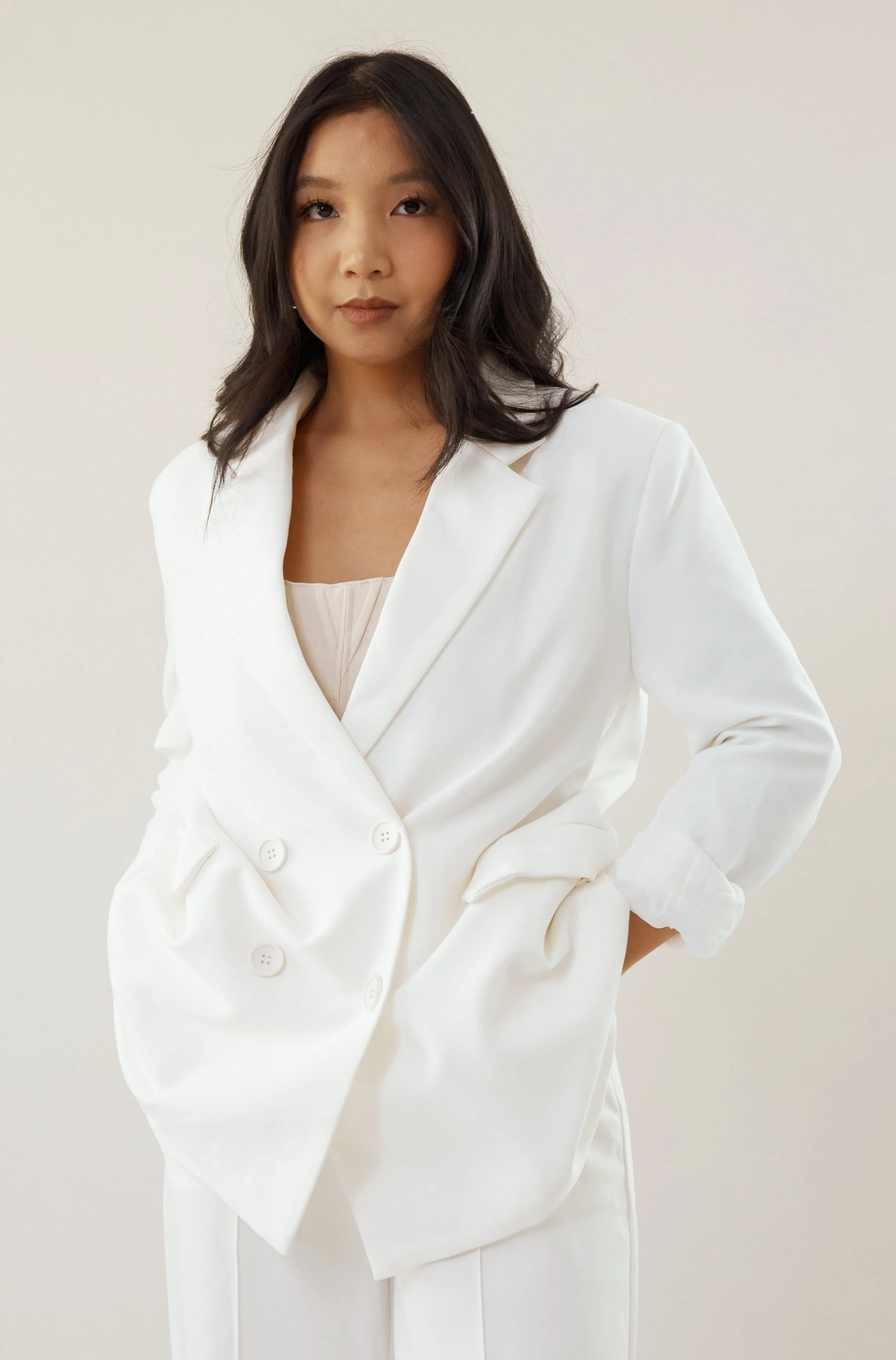 Downtown Blazer - White