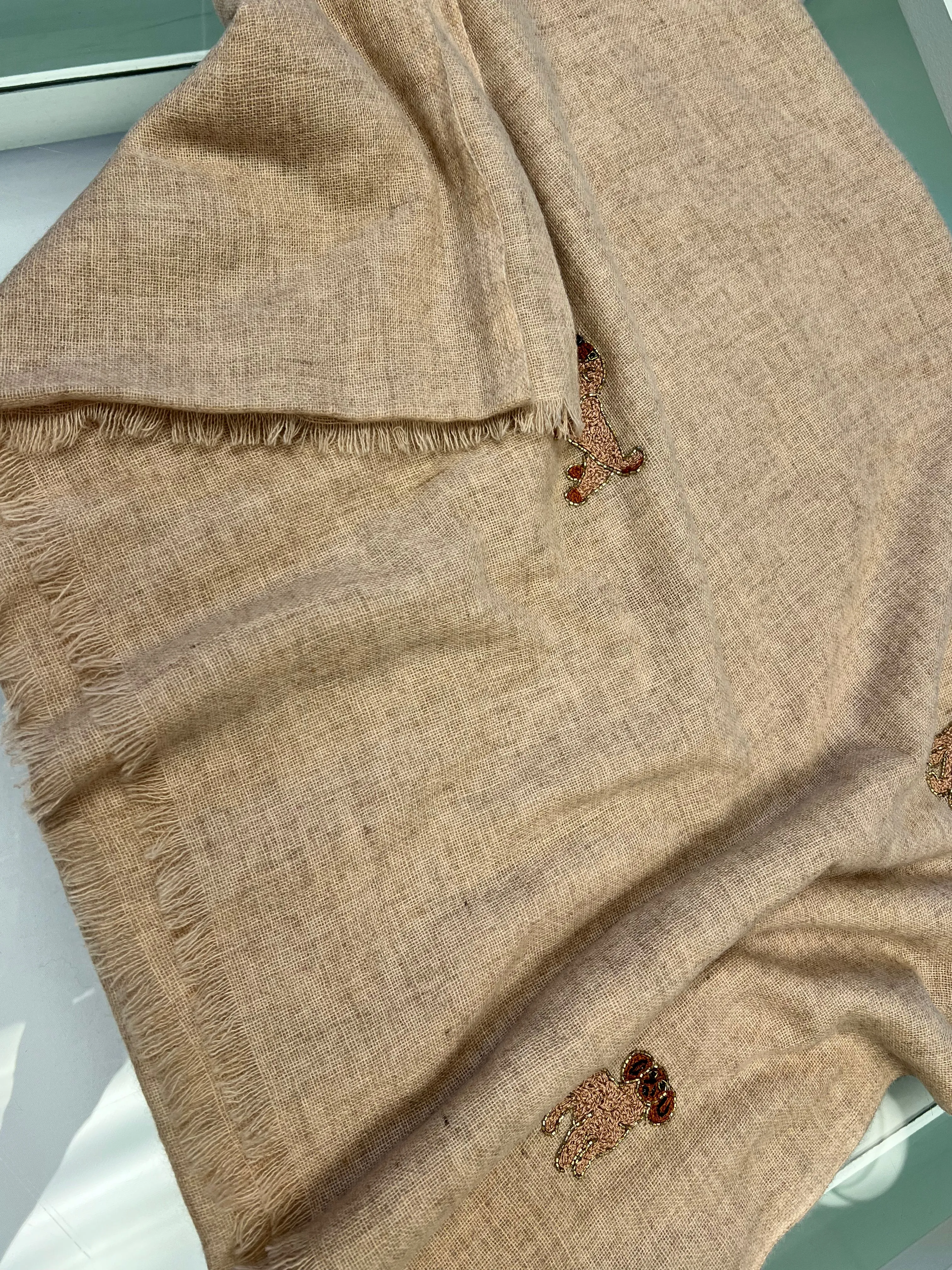Dusty Peach Dog Scarf