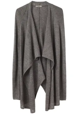 Fine Alpaca Drape Front Cardigan