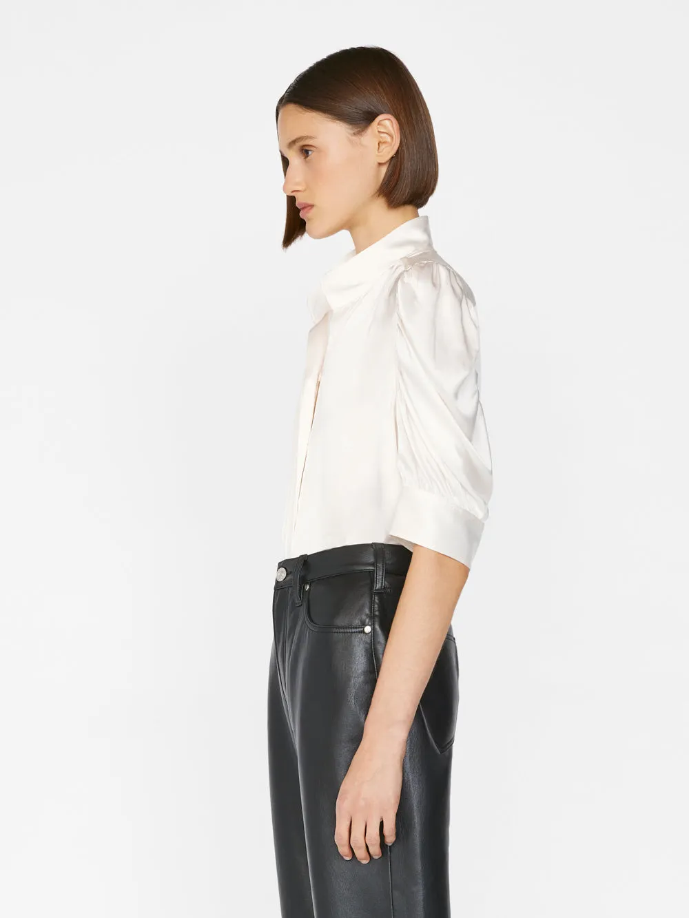 Gillian Top -- Glossy Off White