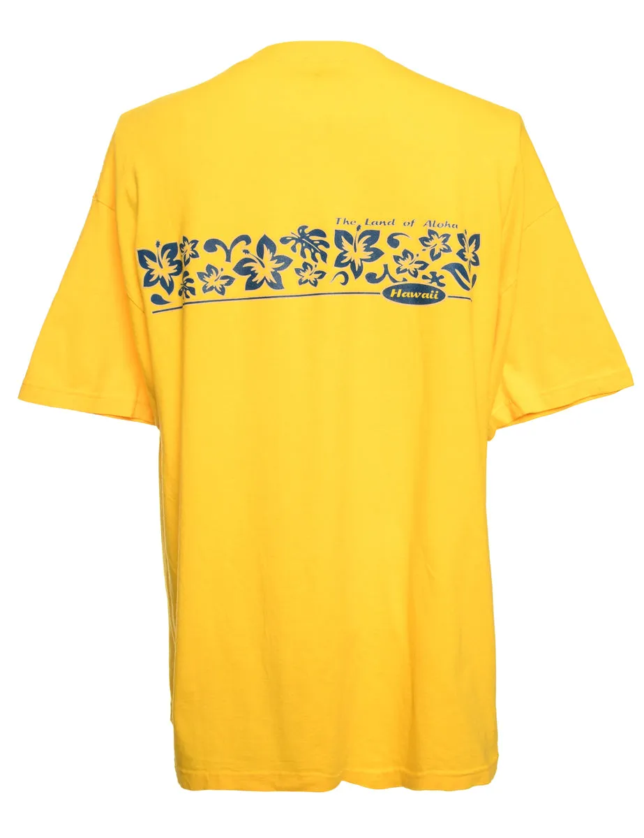 Hawaiian Printed T-shirt - L