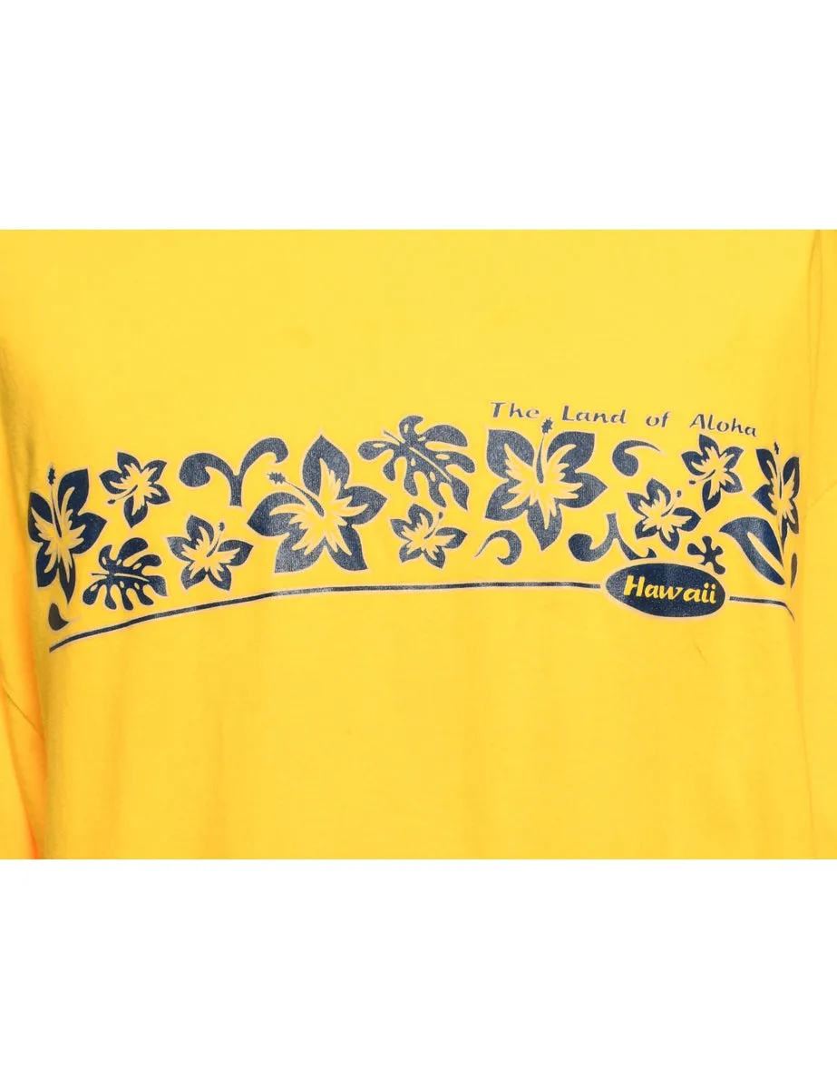Hawaiian Printed T-shirt - L