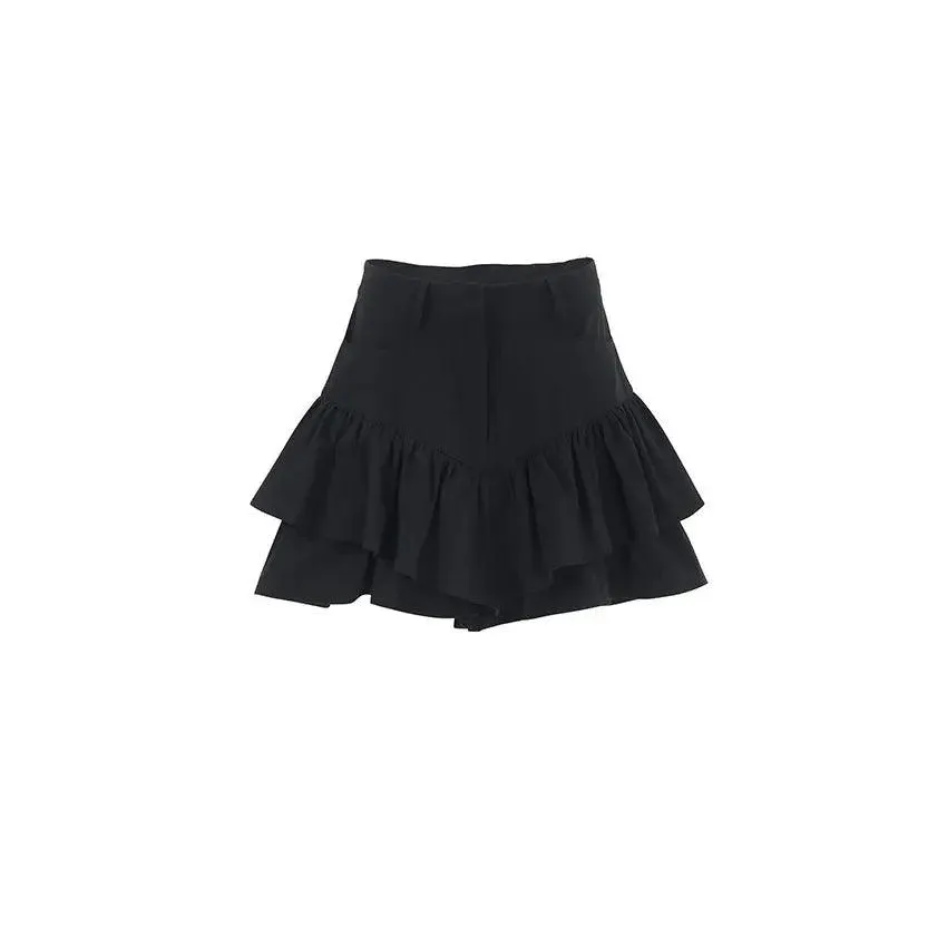High Waist Lotus Leaf Skirt