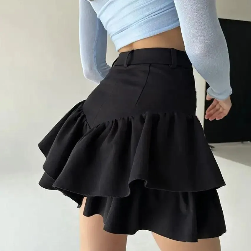 High Waist Lotus Leaf Skirt