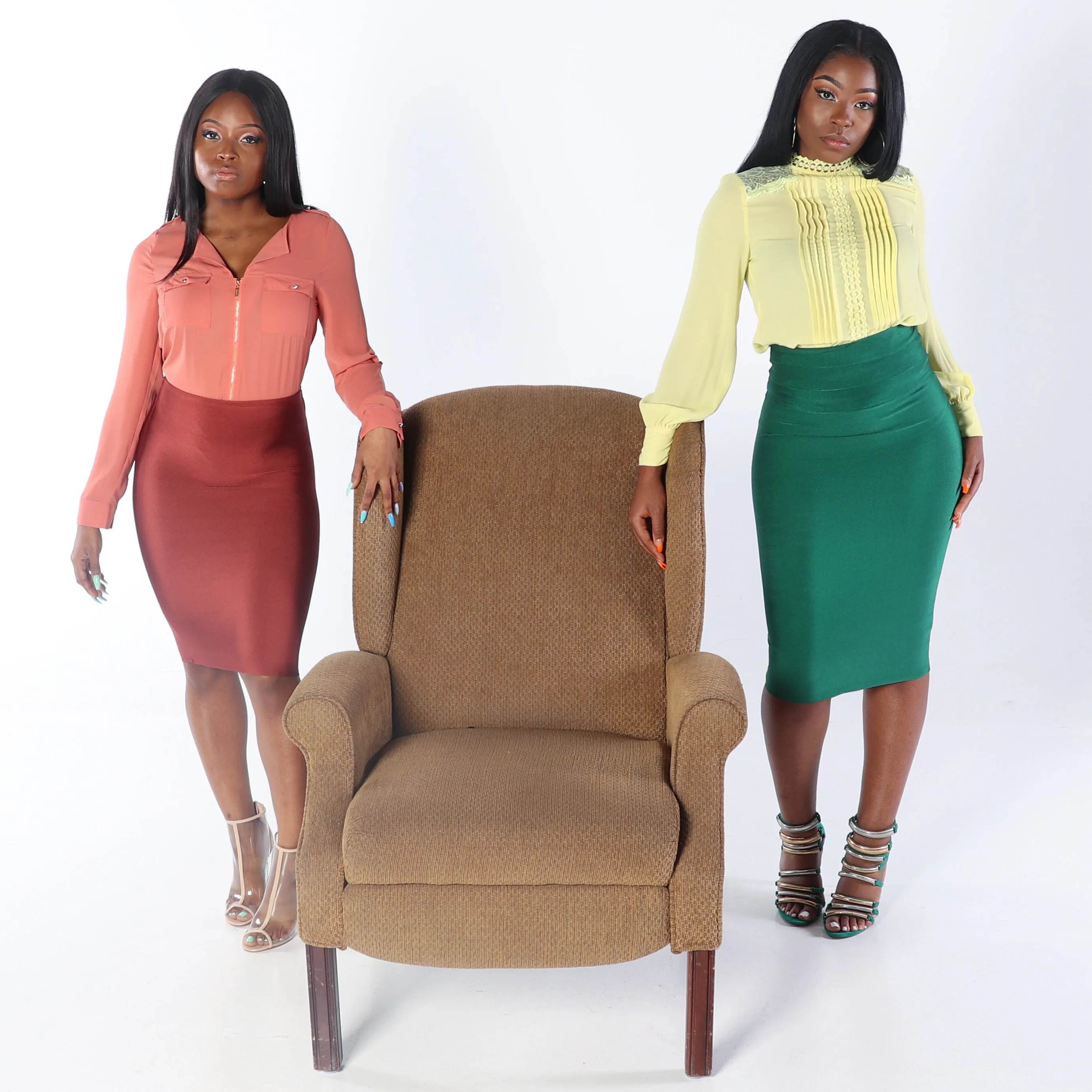 HORIZON Bandage Skirt in Hunter Green