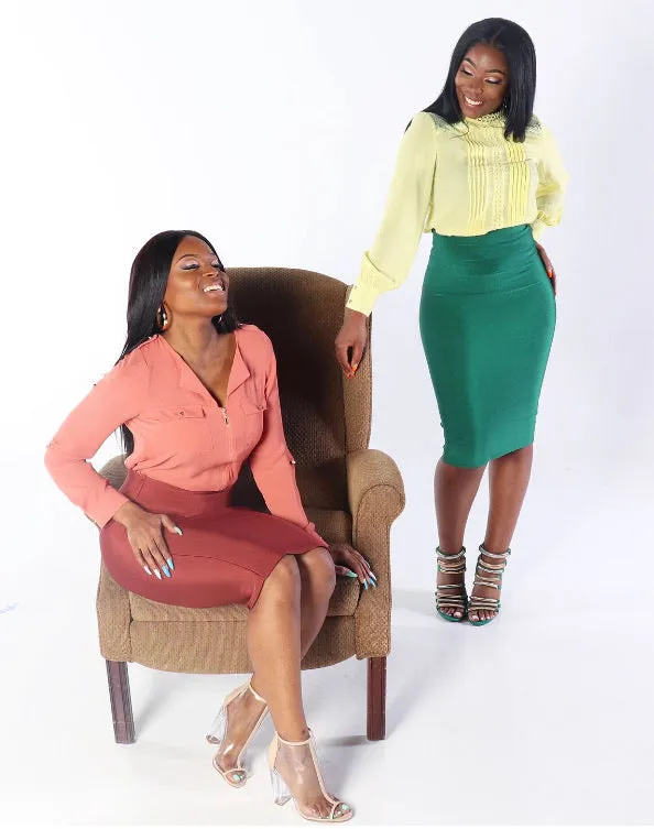 HORIZON Bandage Skirt in Hunter Green