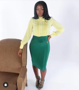 HORIZON Bandage Skirt in Hunter Green