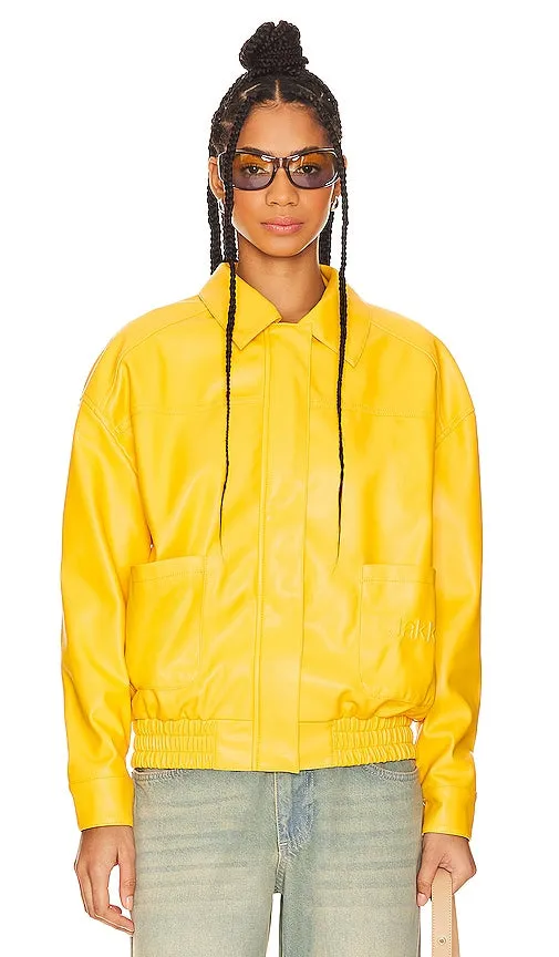 Jakke Brooklyn Baseball Bomber in Yellow