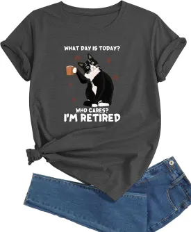 J&DHUASHA Women's Shirt Funny Graphic Tshirt Casual Short Sleeve Tee Tops