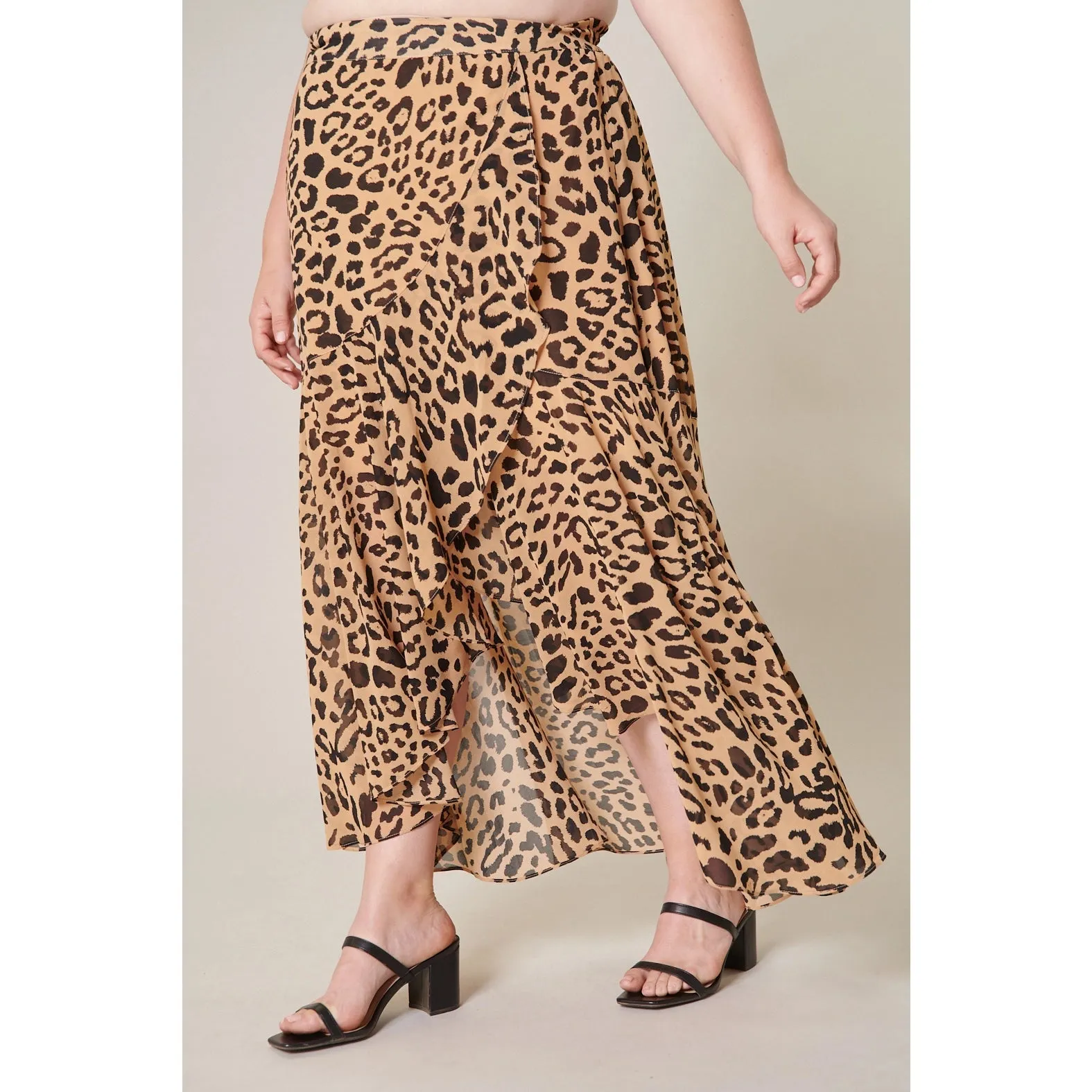 Java Leopard Midi Skirt