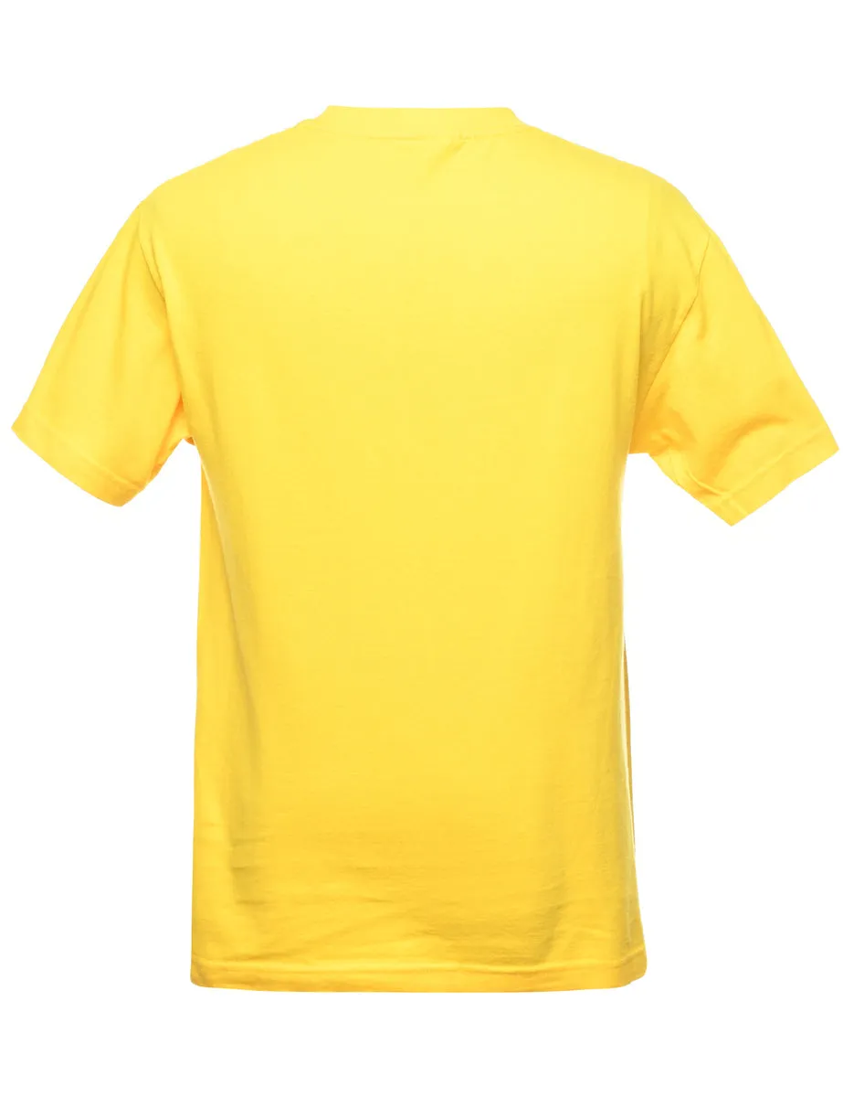 M& M Yellow Printed T-shirt - M