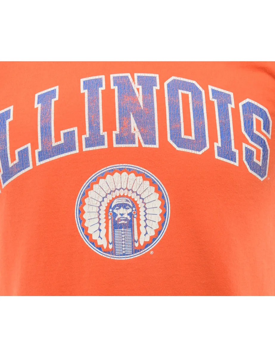 Orange Illinois Printed T-shirt - S