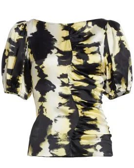 Phantom Short Sleeve Silk Blouse