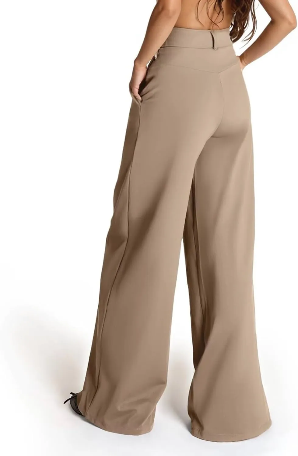 Plus Size Business Casual Pants for Women Wide Leg Dress Pants Palazzo Trousers for Office Work