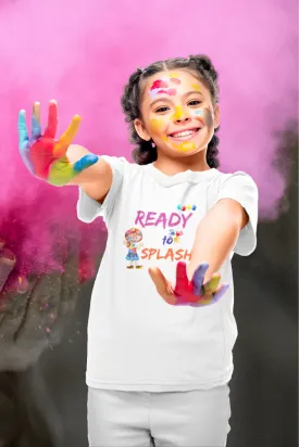 Ready To Splash! Holi T-Shirt For Girl