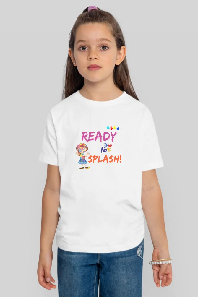 Ready To Splash! Holi T-Shirt For Girl