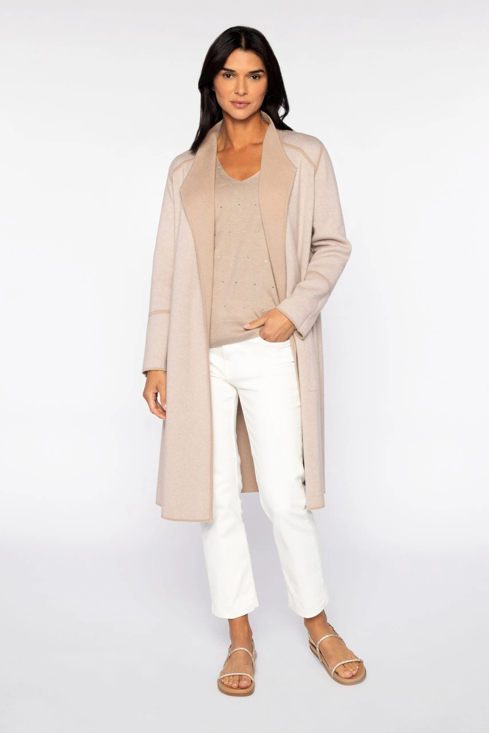 Reversible Drape Front Cardigan