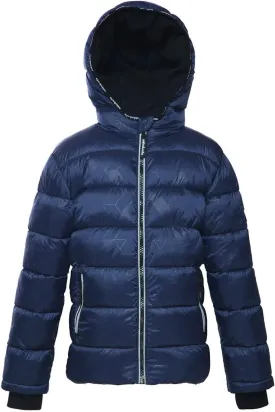 Rokka&Rolla Boys' Heavyweight Puffer Jacket Warm Fleece Lined Winter Coat