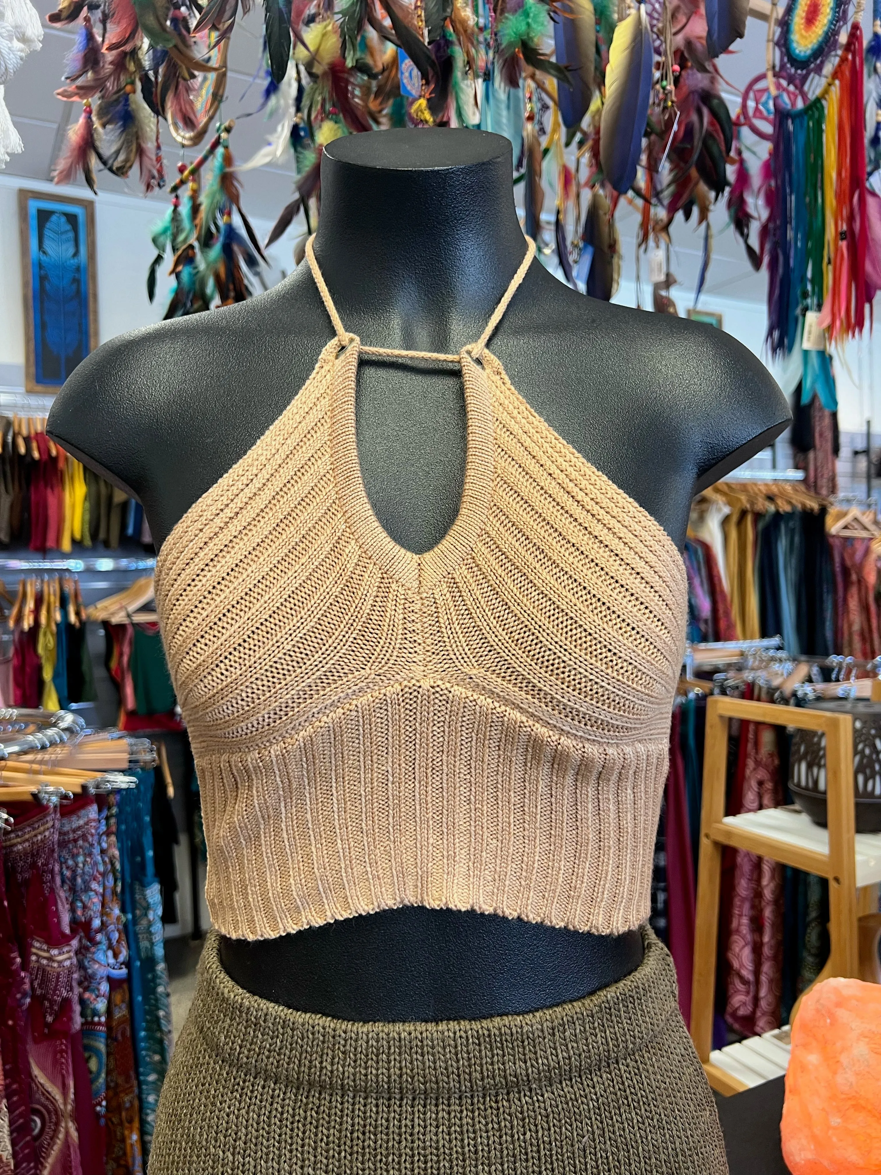 Rose Knit Crop Top