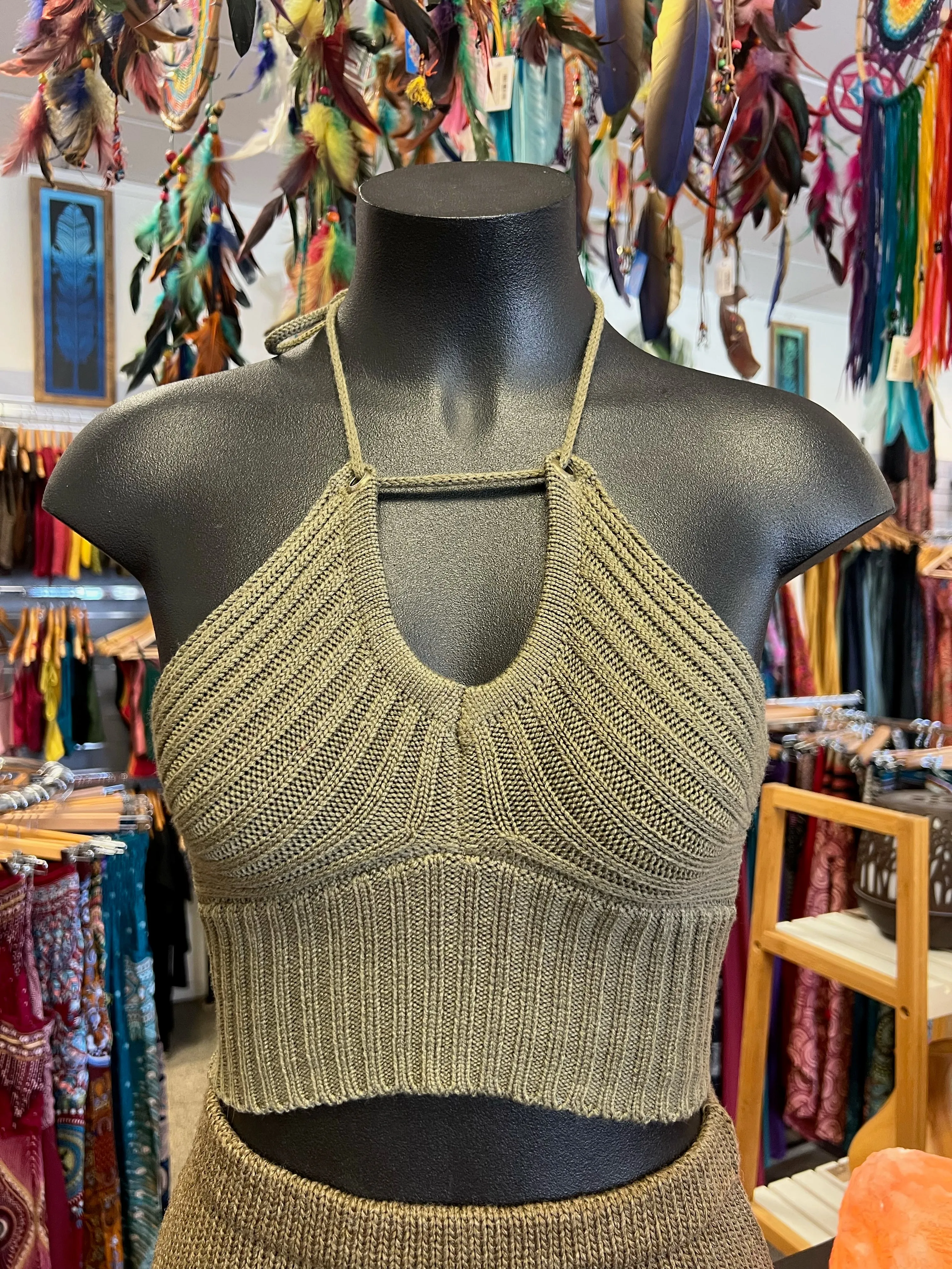 Rose Knit Crop Top