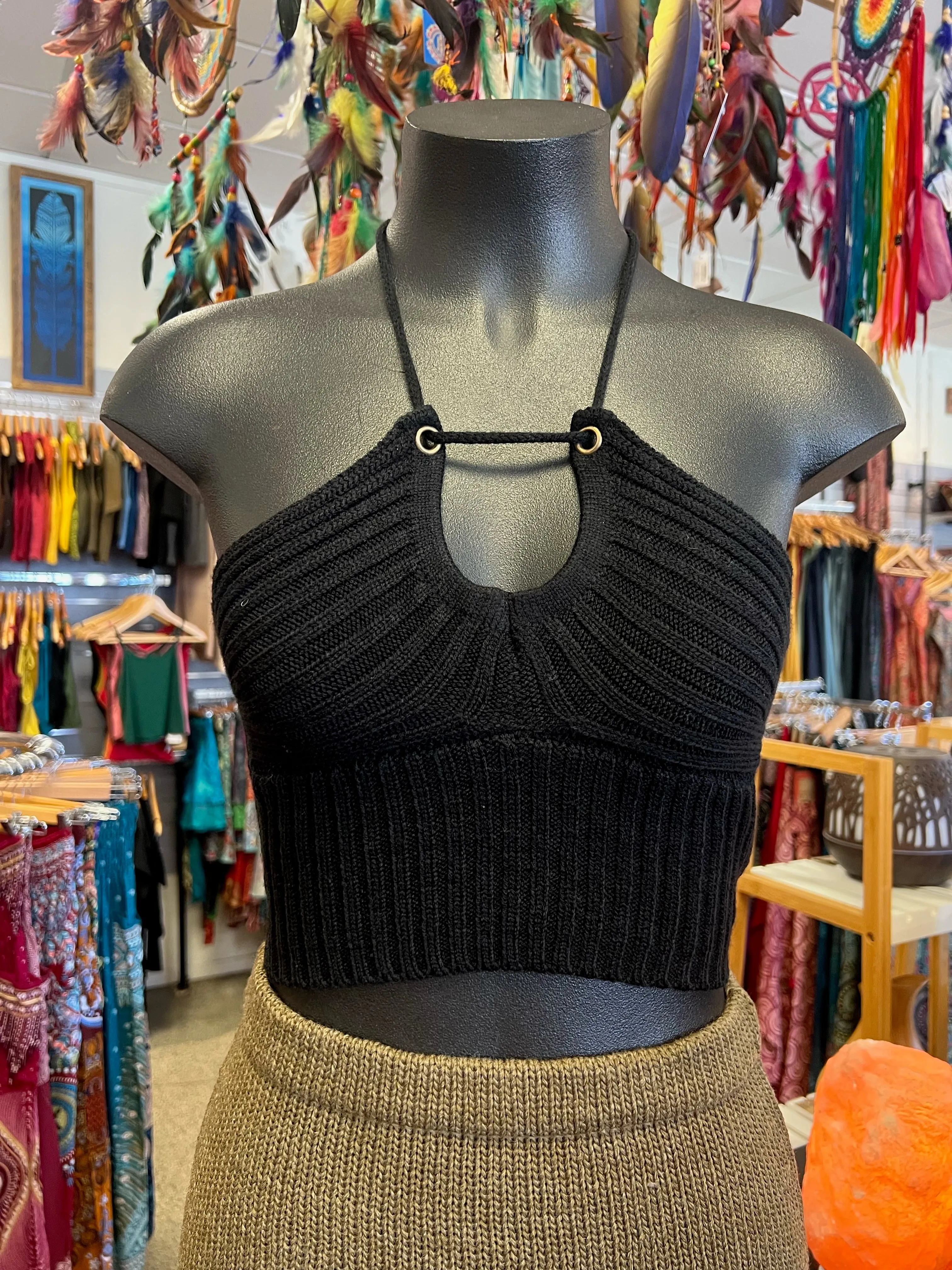 Rose Knit Crop Top