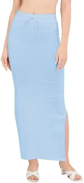 Stretchy Cotton Saree Shapewear Petticoat for Women | Fishcut Petticoat with Side Slit for Easy Movement | Shape Wear for Sarees | Petticoat with Drawstring and stretchable | S to 3XL-2736