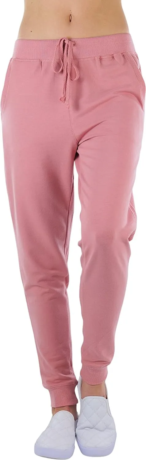 ToBeInStyle Women's Solid Print French Terry Jogger Pants