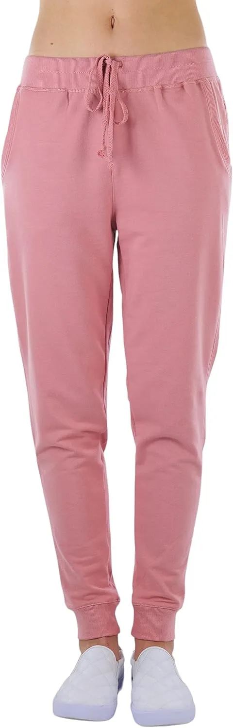 ToBeInStyle Women's Solid Print French Terry Jogger Pants