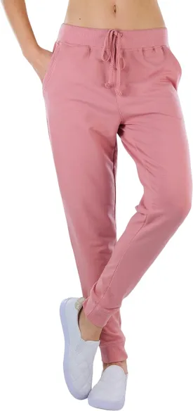 ToBeInStyle Women's Solid Print French Terry Jogger Pants