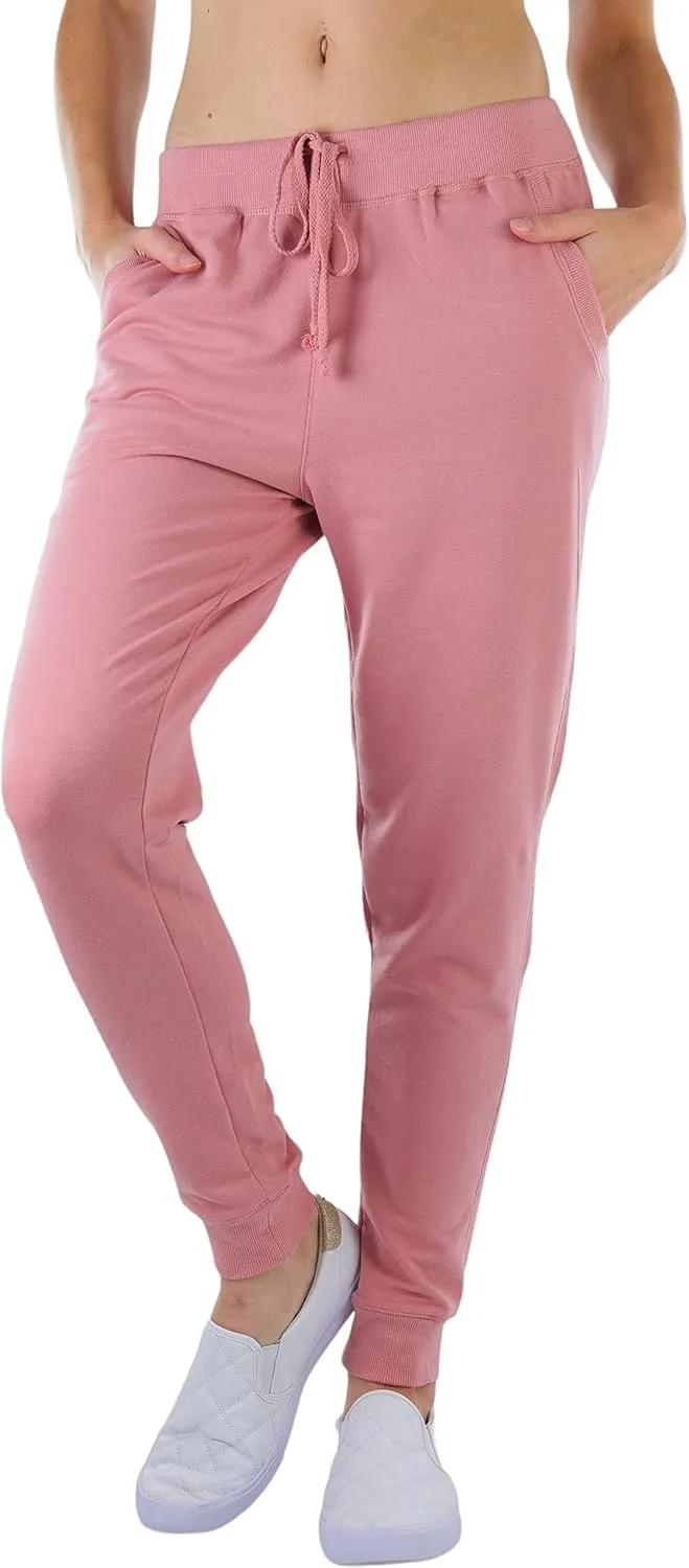 ToBeInStyle Women's Solid Print French Terry Jogger Pants