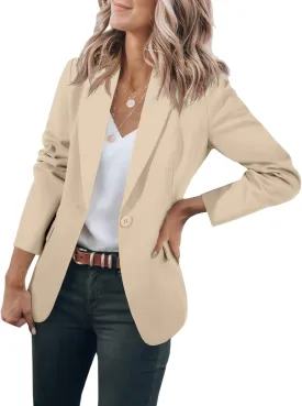 Womens Blazers Dressy Casual Blazers Open Front Long Sleeve Work Office Suit Jackets Lightweight Slim Fit Jackets Coat