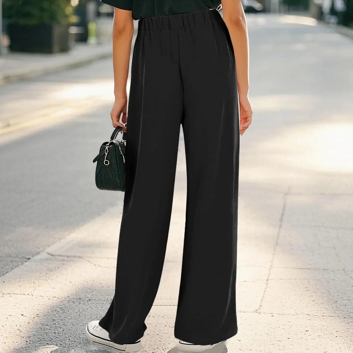 Youth Girls Palazzo Cotton Linen Long Pants Baggy Wide Leg High Waist Drawstring Long Trousers 2025 Summer Bottoms