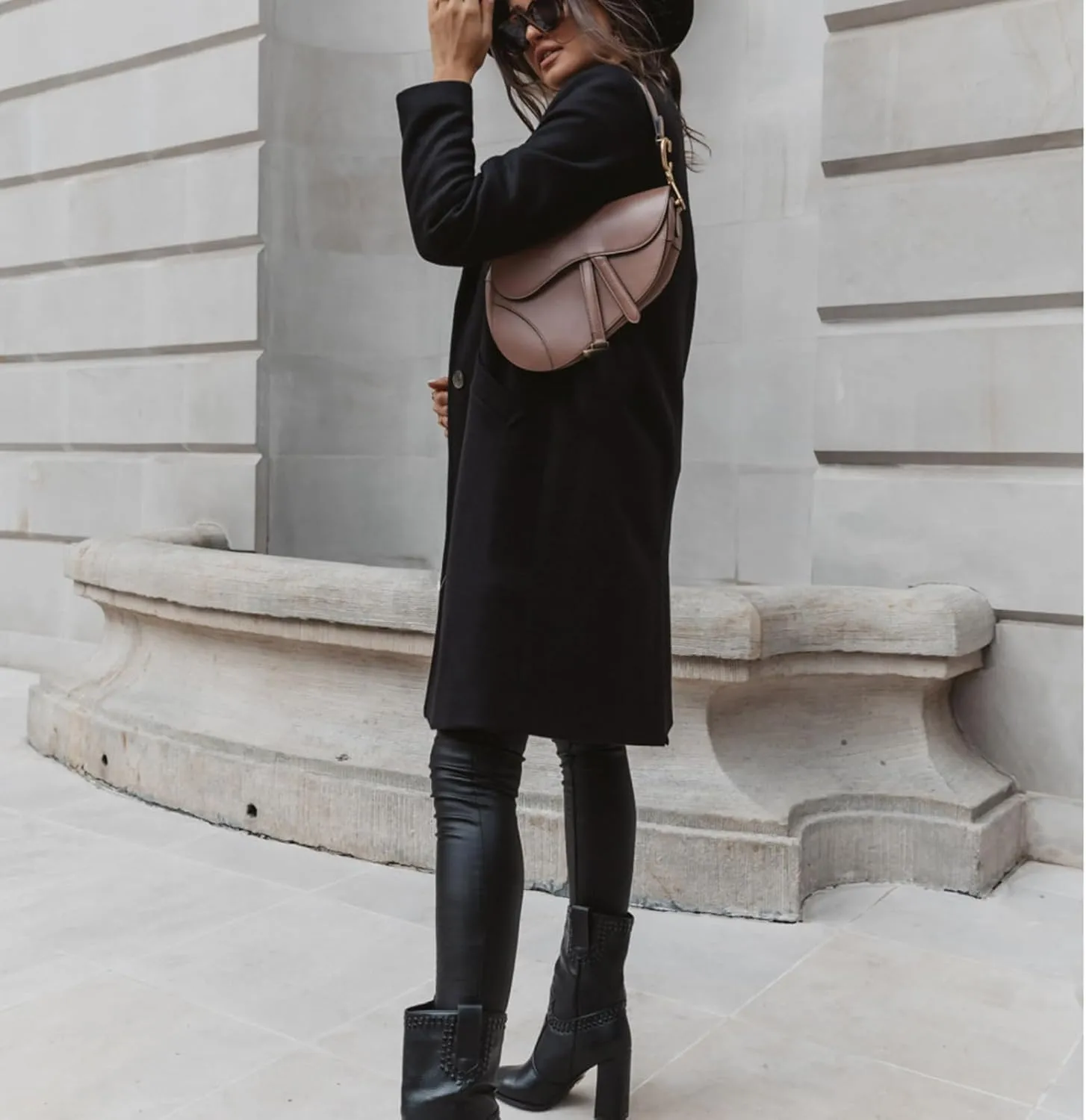 ZWRXW Women Winter Wool Blend Coat Single Breasted Casual Notched Lapel Collar Mid Long Peacoat Trench Jackets with Pocket